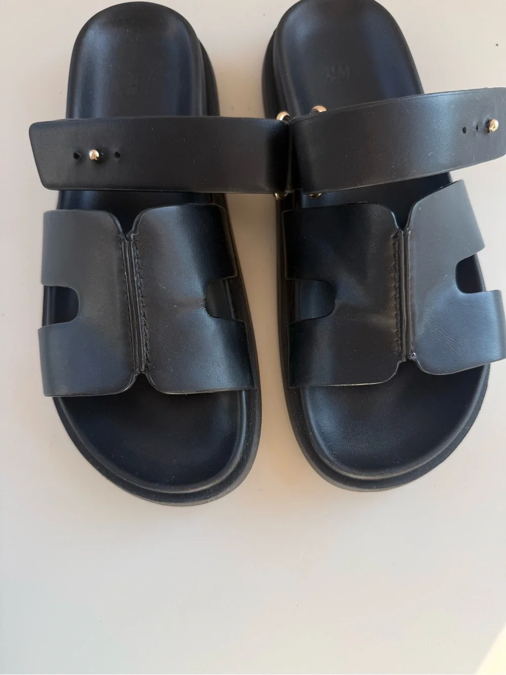 H&M Black Adjustable Footbed Sandals EU38 - Picture 3 of 7